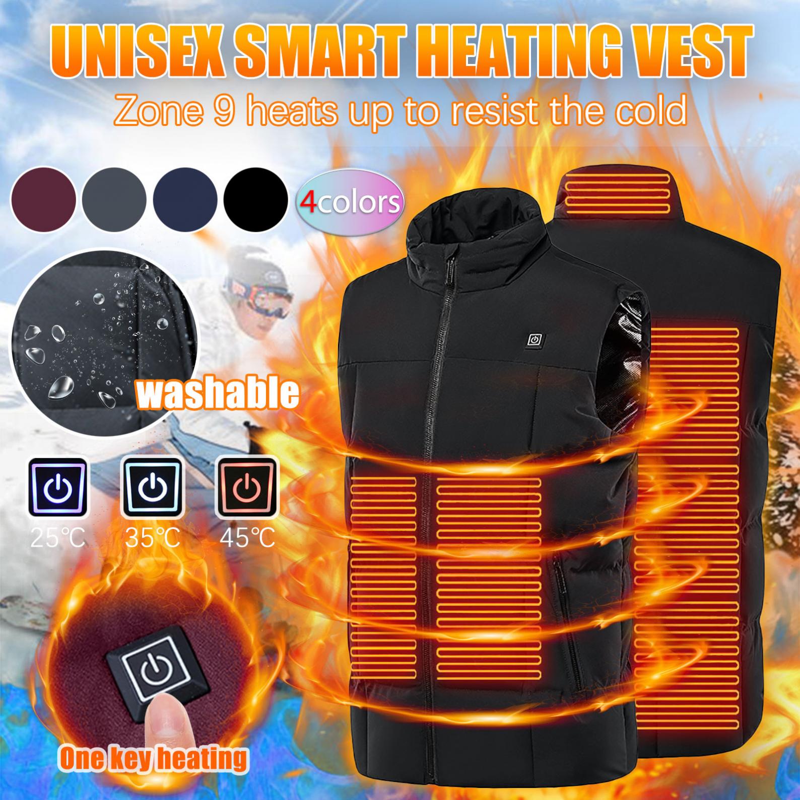 Wirziis Heated Vest,Heating Vest Rechargeable,Warming Heated Jacket