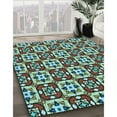 thumbnail image 2 of Ahgly Company Indoor Rectangle Patterned Blue Green Area Rugs, 6' x 9', 2 of 6