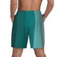thumbnail image 2 of Lsque Mens Swim Trunks Teal Color Pattern - Bathing Suit Compression Liner - Beach Swim Shorts Swimwear - (S-3XL) - Stretch Quick Dry -3X-Large, 2 of 9