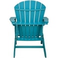 thumbnail image 6 of UV Protected HDPE Indoor and Outdoor Adirondack Plastic Lounge Patio Porch Deck Beach Chair for Kids and Adults, Turquoise, 6 of 9