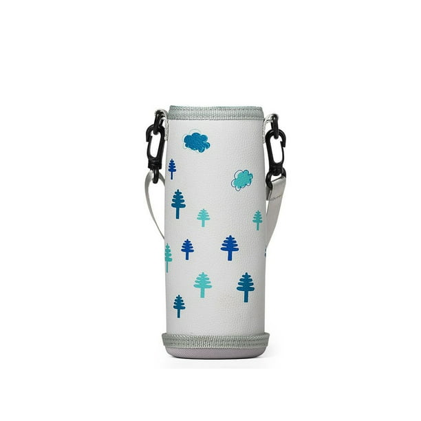 Yuarrent Funda para botella de agua, para oficina, escuela, senderismo, gimnasio, entrenamiento, café, funda de ventosa, tarro, bolsa aislante, Cocina y Comedor Gris Yuarrent HA069906-07