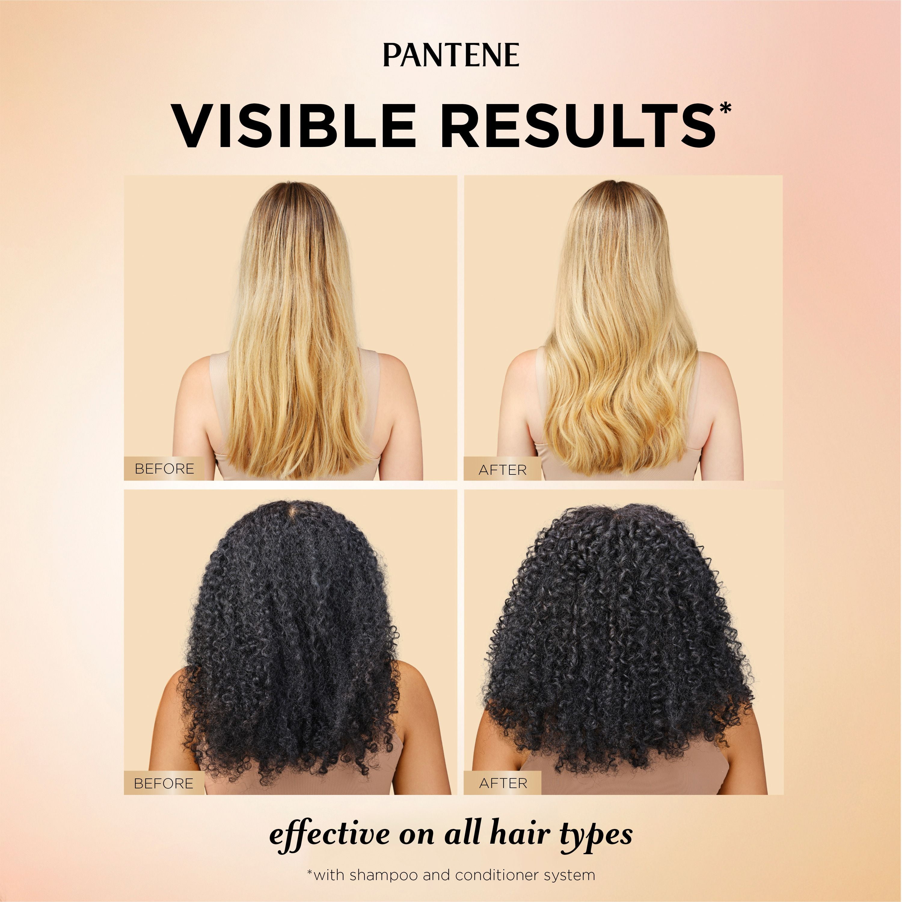 Shampooing Pantene Abondants et forts avec complexe de provitamine B5 et niacinamide