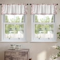 thumbnail image 2 of LALILO Kitchen Curtain Valance Spring Easter Rod Pocket Window Curtain 52"x 18" Set of 2, 2 of 7