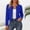 *Blue, variant on Women's Long Sleeve Crewneck Pleated Cardigan ,Casual Slim Fit Jacket Blue,Women's Plus XXL