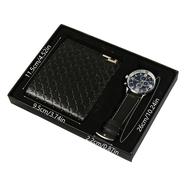 Specollect Clearance 2Pcs Men Watch Wallet Set, Gifts for  display picture 1