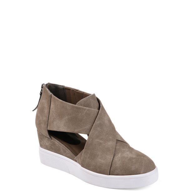 criss cross sneaker wedge