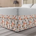 thumbnail image 1 of Doodle Bed Skirt, Simplistic Pastel Toned Flowers and Stripes Clouds Playroom Children Nursery, Elastic Bedskirt Dust Ruffle Wrap Around for Bedding Decor, 4 Sizes, Multicolor, by Ambesonne, 1 of 2