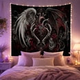 thumbnail image 2 of Ornate Anatomical Heart with Textures Adorned Accents Detailed, Spooky Gothic for Gothic Decor Fans, Dark Art Decor, Halloween Gift, Tapestry Wall Hanging for Bedroom and Dorm, 2 of 7