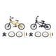 thumbnail image 1 of Bicicleta Miniatura Aleación Hugo 2 Modelos Amarillo Negro con Neumático de Repuesto y Herramientas, 1 of 10