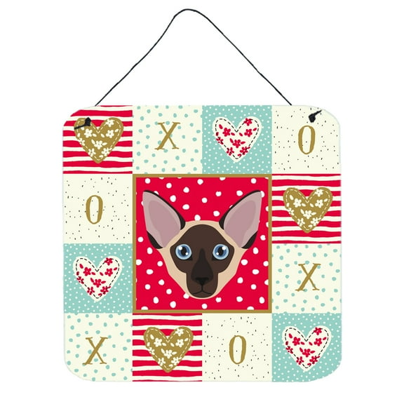 Carolines Treasures CK5106DS66 Colorpoint Shorthair Cat Love Wall or Door Hanging Prints Red 6HX6W multicolor