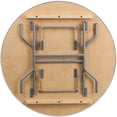 thumbnail image 5 of Bowery Hill Round Birchwood Folding Banquet Table in Silver, 5 of 6