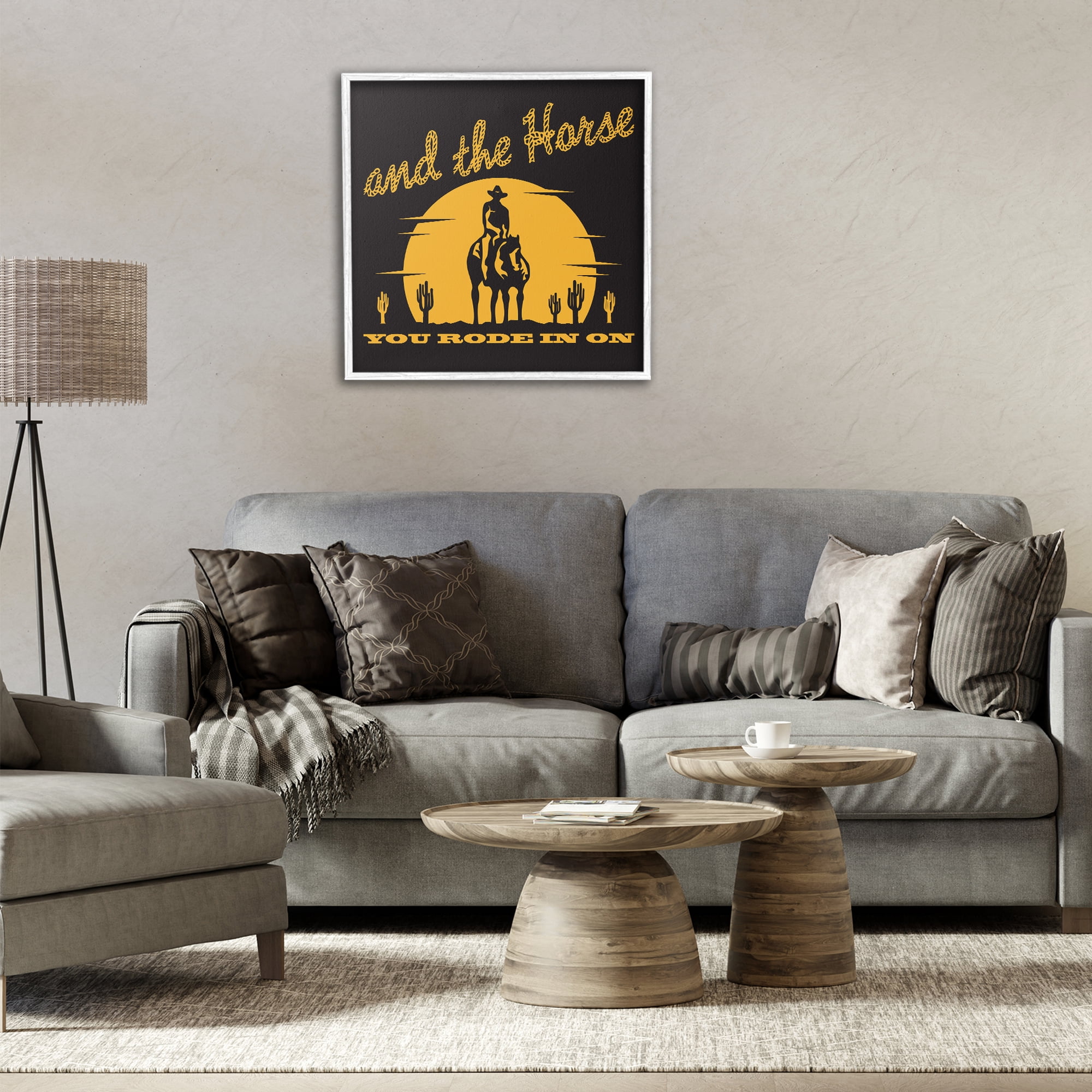 Stupell Industries Horse You Rode In On Novelty Painting White Framed Art Print Wall Art, 24 x 24