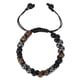 thumbnail image 4 of Pulsera de cuentas de piedra natural, cuentas trenzadas dobles, pulsera de cuentas ajustables de chakras, pulsera de macramé ajustable, características de vanguardia, 4 of 8