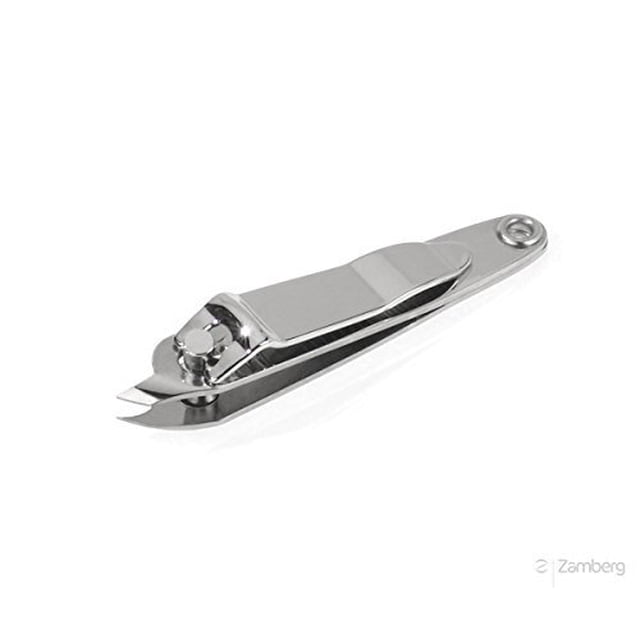Cuticle Clipper by Premax Made in Italy, a professional nail care tool with a nickel-plated high carbon steel blade for durability and sharpness. The V-shaped blade ensures precise cuticle removal, while the rounded end provides gentle trimming. Includes a protective cup for safe storage and travel. Suitable for left and right-handed use.