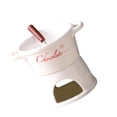 thumbnail image 1 of Olla para fondue de chocolate, vela de té, olla de porcelana para derretir chocolate con tenedor Blanco, 1 of 9