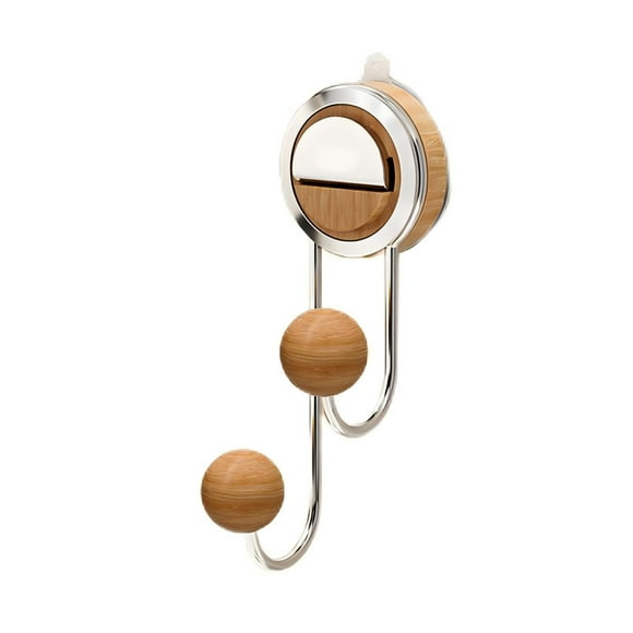 Binwennn Meat Hooks Shower Holder Suction Cup Floor Tape for Classroom Wooden Suction Cup Hook No Drill Strong Hooks For Bathroom Entryway Or Heavy Duty No For Coats Bags Hats & More
