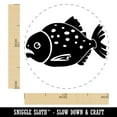 thumbnail image 2 of Toothy Piranha Fish Self-Inking Rubber Stamp Ink Stamper - Red Ink - Medium 1 Inch, 2 of 7