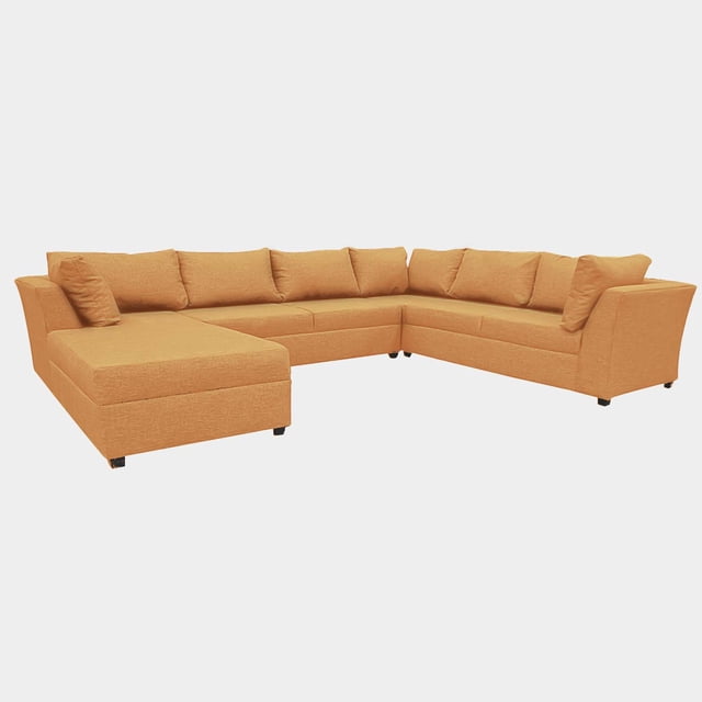 Sala Esquina Aguilu Invertida Curri Mustard - DC Inlab Muebles Modelo D