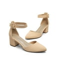 thumbnail image 2 of BURUDANI Women's Strappy Chunky Heel Dress Pump Shoes, 2 of 8