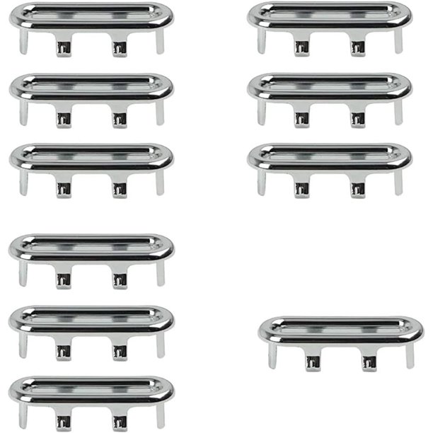 (10 piezas) Cubierta de desbordamiento del fregadero Anillo de desbordamiento del lavabo Anillo de desbordamiento del lavabo de la cocina Anillo de desbordamiento de plástico para bañeras, lavabos,
