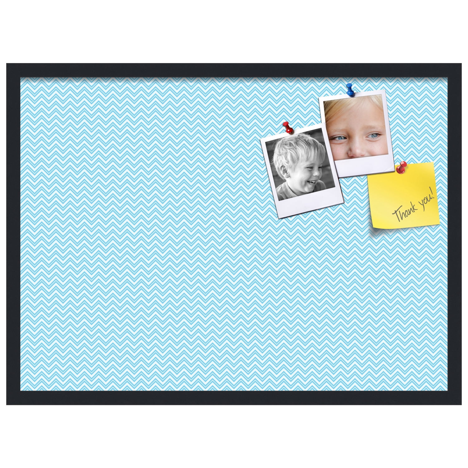 PinPix ArtToFrames 28x20 Custom Cork Bulletin Board    Poster Board Has a Fabric Style Canvas Finish, Framed in Satin Black (PinPix-247)
