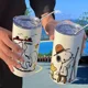 thumbnail image 3 of Taza térmica con dibujos animados de Snoopy, Charlie Brown y Woodstock, creativa y sencilla, con diseño de kawaii, personalizada, para café, 3 of 6