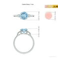 thumbnail image 5 of ANGARA Natural 1.12 ct Aquamarine and Diamond Three Stone Engagement Ring in 14K White Gold for Women (Size-7mm) | March Birthstone, Anniversary, Jewelry Gift for Women | Natural Aquamarine Ring, 5 of 9