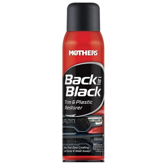 Mothers 06110 Back To Black Trim & Plastic Restorer Aerosol, 10 Oz