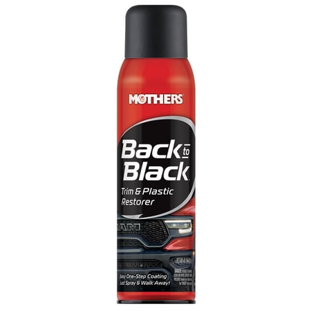 Mothers 06110 Back To Black Trim & Plastic Restorer Aerosol, 10 Oz