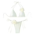 thumbnail image 1 of Traje baño dividido piezas para mujer Traje baño Conjunto bikinis flores 3D, 1 of 5