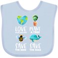 thumbnail image 3 of Inktastic Earth Day Plant a Tree Save the Bees Save the Seas Love Your Mother Earth Boys or Girls Baby Bib, 3 of 4