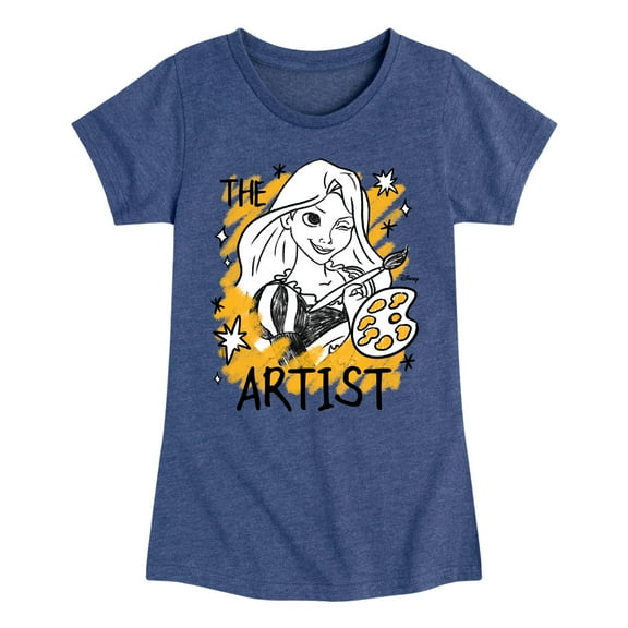 Disney - Rapunzel The Artist  - Toddler & Youth Girls Short Sleeve Graphic T-Shirt