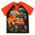 thumbnail image 3 of Monster Jam Grave Digger El Toro Loco Megalodon Toddler Boys T-Shirt Tank Top & Shorts 3 Piece Outfit Set Orange/Black 2T, 3 of 5
