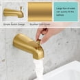 thumbnail image 4 of Brushed Gold Shower Tub Faucet Set With Valve - Gold Shower Head and Handle Set, Shower Faucet Set With 6 Inch Rain shower Head and Tub Spout, High-Pressure Tub Shower Trim Kit, 4 of 7