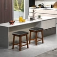 thumbnail image 4 of Gymax Set of 4 PU Leather Bar Stools 24'' Counter Height Dining Stools w/ Upholstered Seat, 4 of 10