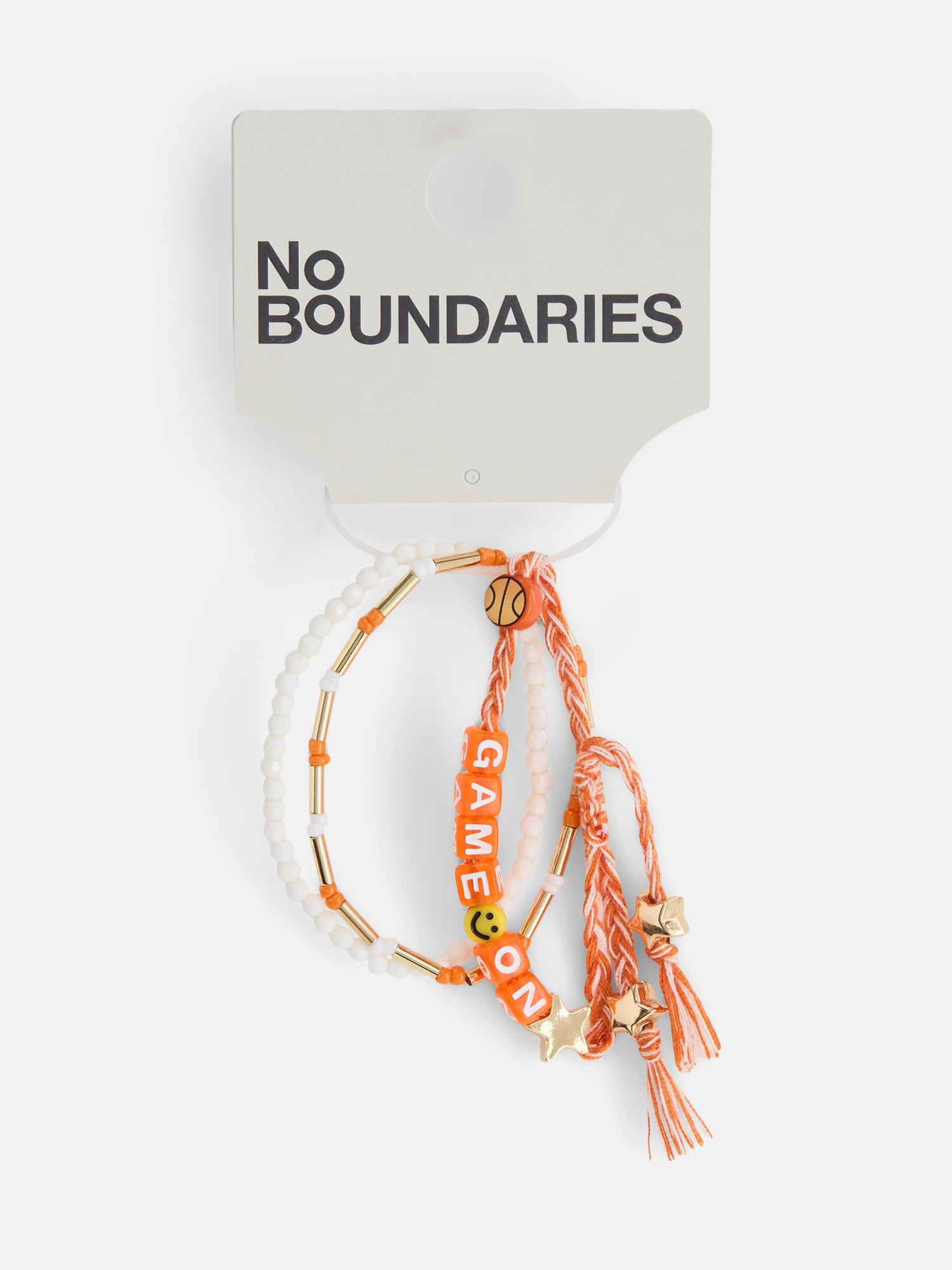 No Boundaries Women's Game Day Beaded Stretch and Slide Bracelet Set, 3 Piece