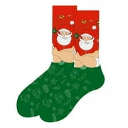 amagogo 5xCute Christmas Socks Cotton Socks Women Winter Xmas Tree StyleA