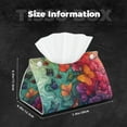 thumbnail image 5 of Logiee Butterfly Flower Cascade Print Tissue Box Cover,Stylish Tissue Box Holder Decorative Tissue Cover for Bathroom Toilet Bedroom Living Room Table Desk Office, 5 of 7