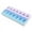 Multicolor-02, variant on Yarino Large Pill Organizer 7 Day 2 Times a Day Weekly Pill Box Tablet Dispenser Organiser Weekly Storage Case For Am Pm Pill Container Vitamin Case Twice a Day Morning Bedtime