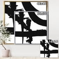 thumbnail image 2 of Black & White Crossing Paths I - Modern & Contemporary Framed Canvas, 2 of 3