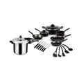 thumbnail image 1 of Set de Olla express Ekco 20 Piezas Olla express de 6 litros Sartenes 20 y 24 cm Budinera 24 cm Cazos de 16 y 18 cm Wok de 20 cm Tapas de vidrio de 24 y 18 cm Utensilios de nylon Cuchillos de cocina, 1 of 2