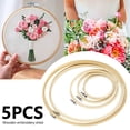 thumbnail image 1 of MesaSe love5pcs Embroidery Hoops Set Round Cross Stitch Hoops Rings Wood Circle Embroidery Loops 5 Inch to 12 Inch Needlework Supplies for DIY Embroidery and Cross Stitch Crafts, 1 of 5