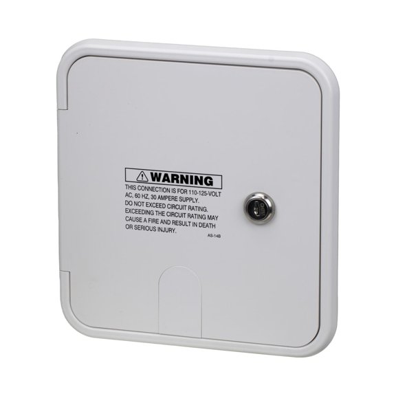 B&B Molders Locking Electric Hatch, White