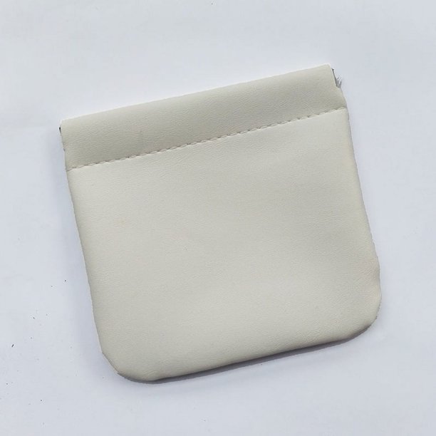 Mini bolsa de maquillaje de cuero portátil, pequeña bolsa de almacenamiento con almohadilla para lápiz labial, bolsa para auriculares, artículos varios