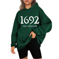 thumbnail image 1 of ICHUANYI despejar la camiseta de la mujer con sombrero relajado ropa de deporte de moda de otoño ropa casual con mangas largas con especias de calabaza con café con sombrero con una camiseta impreso ICHUANYI WER202308170131, 1 of 7