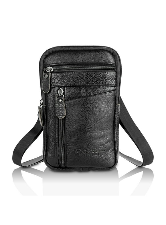 Leather Cell Phone Purse for Men, EEEkit Crossbody Phone Bag with Belt Loop, Belt Holster Case Fit for iPhone, Samsung