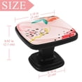 thumbnail image 4 of 4 Pcs Square Cabinet Handle Cupboard Knob Drawer Pulls Handle Summer Background Drawer Knobs with Screws Furniture Decoration, 4 of 7