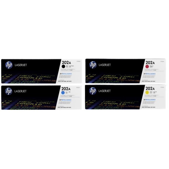 Combo de 4 Toners Originales HP 202A Negro Cyan Magenta Amarillo