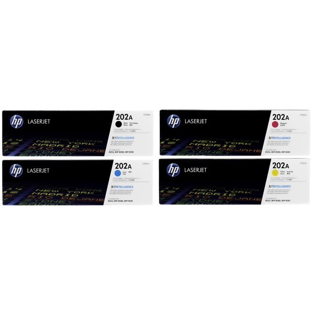 Combo de 4 Toners Originales HP 202A Negro Cyan Magenta Amarillo