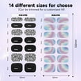 thumbnail image 6 of DUKASOU 56Pcs Gel Nail Polish Strips, Semi Cured Finger Gel Nail Strips, Long Lasting Salon Full Nail Wraps, UV Nail Art Stickers for Adult, Glitter Leopard Print and Pink Blue, 6 of 8